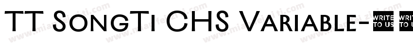 TT SongTi CHS Variable字体转换